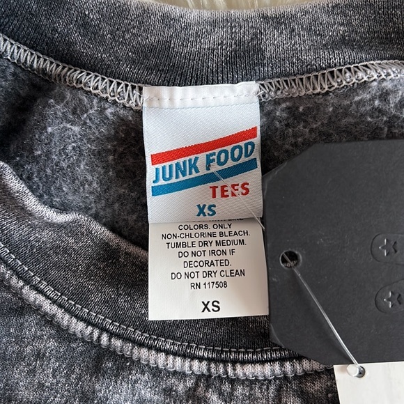 NWT, Junk Food‎ Clothing, AC/DC graphic sweatshirt, size XS, blue/grey/red - Picture 6 of 9